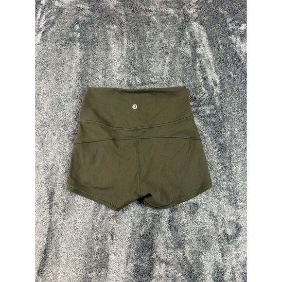 Lululemon In Movement Everlux Short 2.5" Inseam 4 High Rise Dark Olive W7ARMS - Picture 5 of 9
